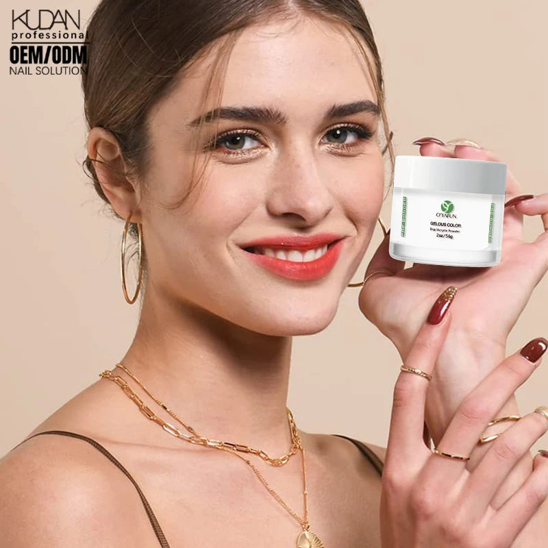 KUDAN 1KG Wholesale Private Label Luxury Nail Chrome Powder Sequin Mirrored Effect Dry Fast Acrylic Polymer MSDS Certified