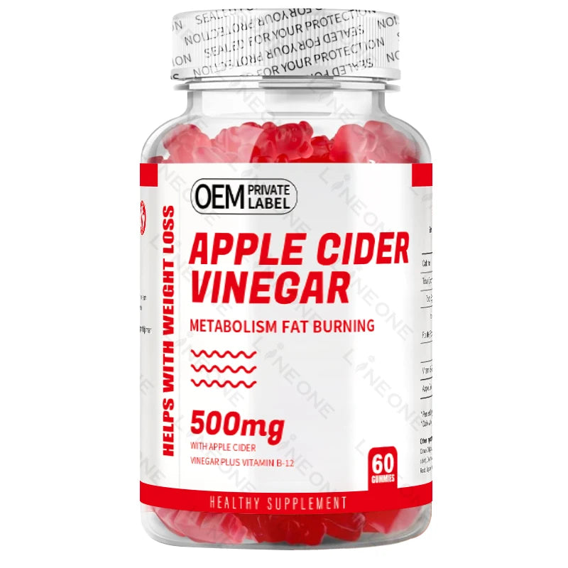 OEM/ODM Apple Cider Vinegar Gummies - Natural Energy Supplement ACV with Mother  with Vitamin B12