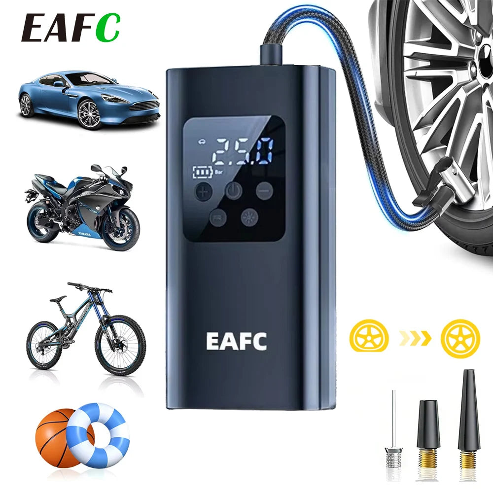Bomba de aire inalámbrica para coche, inflador de neumáticos eléctrico de 150PSI, compresor de aire portátil para neumá…