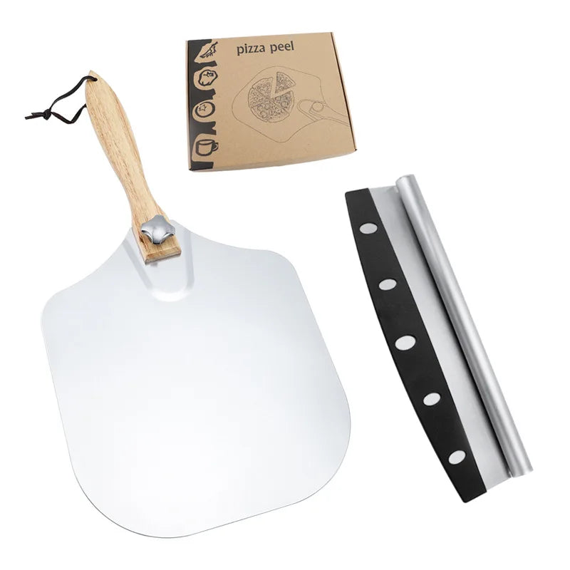 Dishwasher Safe Roller Divider Wheel Blade Knife Tool Slicer Aluminum Pizza Peel Cut Pizza Spatula