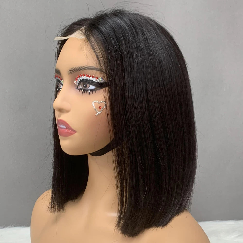 Perruques Naturel Cheveux HumainSDD 2*6 Lace Straight Wigs Nature Color Straight Perruque Bob Vietnamiens Raw Hair