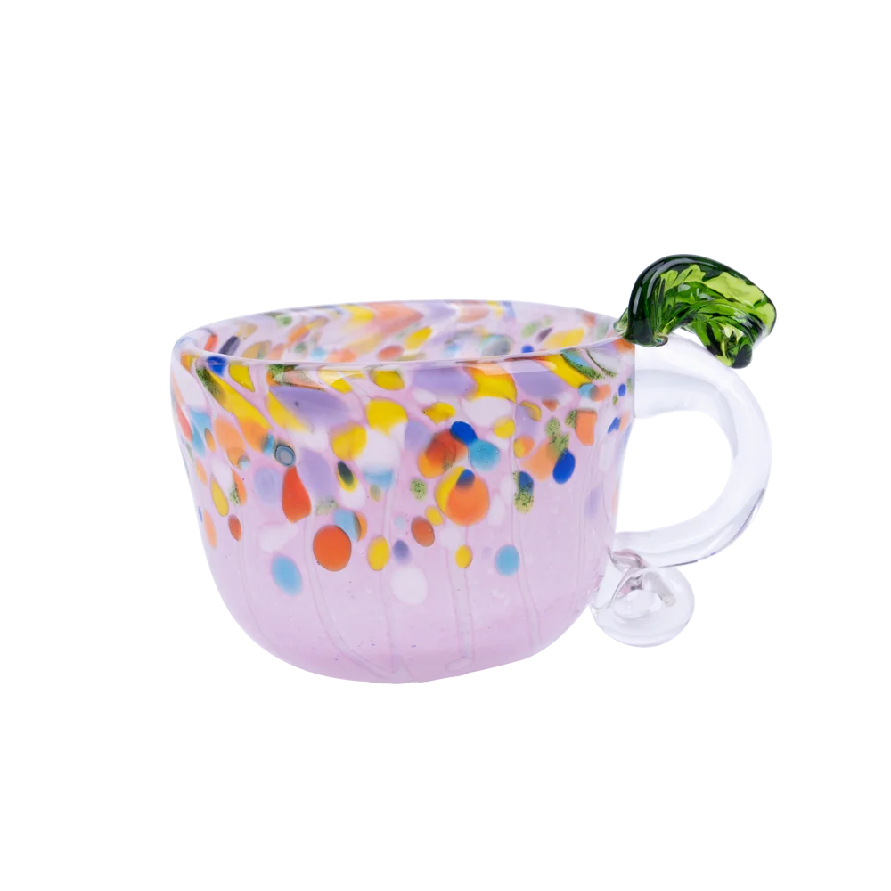 Reusable Hand Blown Eco-Friendly Glass Coffee Mug Modern Luxury Design Chien Keng CU-A04-041 Custom Color Individually Boxed
