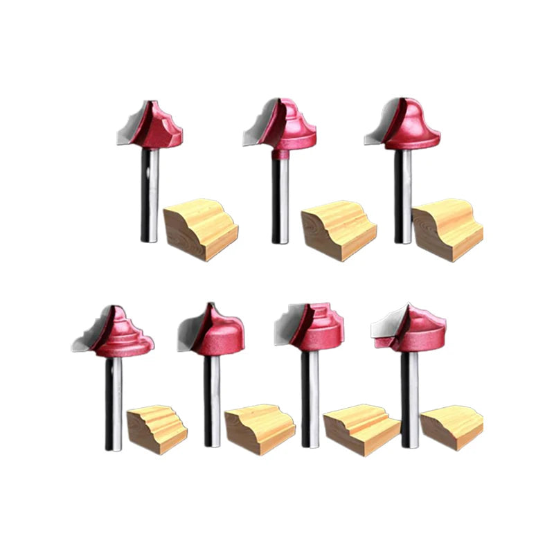 6MM Shank Open End Carving Lace Knife Bit  Milling Cutter Wood Carving 3D Woodworking Insert Tungsten Carbide CNC Router Bit