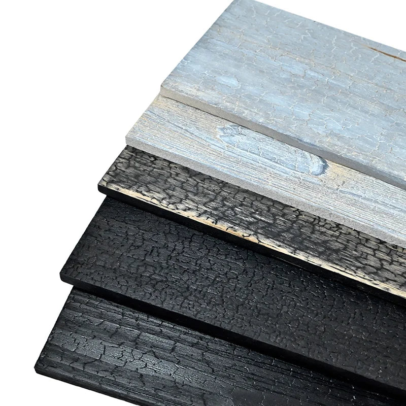MUMU Design Stylish  Eco-friendly Color Gray Pattern Wall Panels Carbonized  CedarWood for Residential and Commercial Spaces