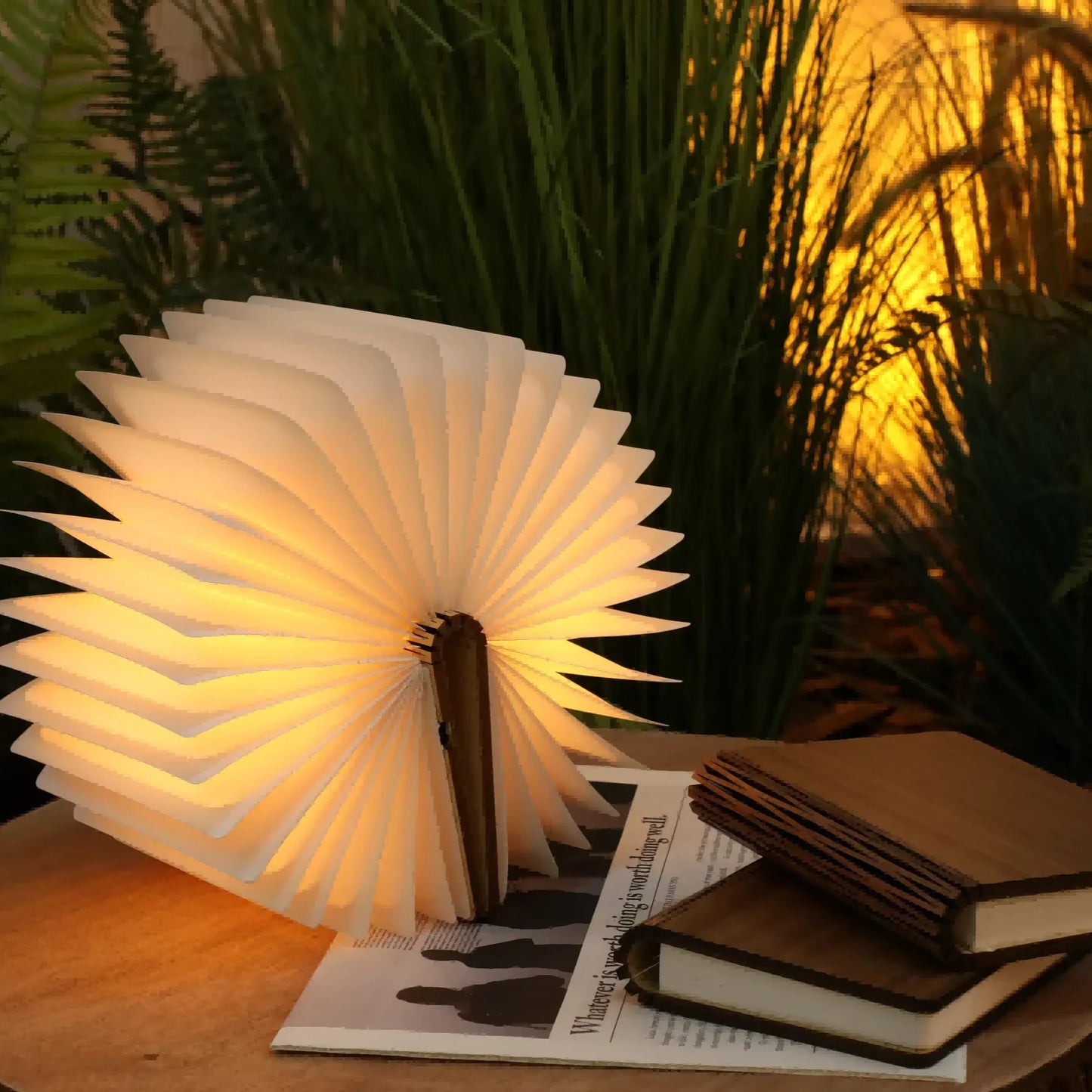 USB Rechargeable Book-Shaped Folding LED Night Light for Kids Modern Design Bedroom Gift Decoration Factory Wholesale