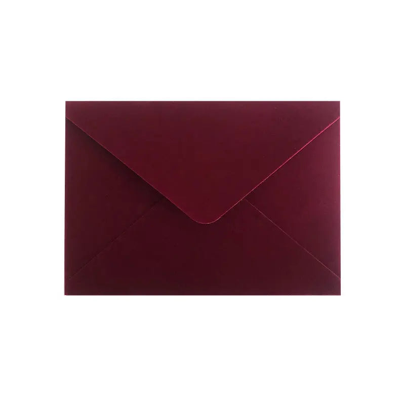 DIY Luxury Dark Red A7 Velvet Envelopes Burgundy Navy Blue Pink for Wedding Invitations 5x7 Cards 15 Years Quinceanera Sweet 16