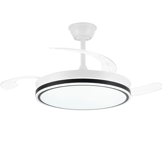 Ventilador de Techo con Luz LED 72W – Motor DC Silencioso – Aspas Retráctiles – 6 Velocidades, Luz Cálida, Día y Fría (…