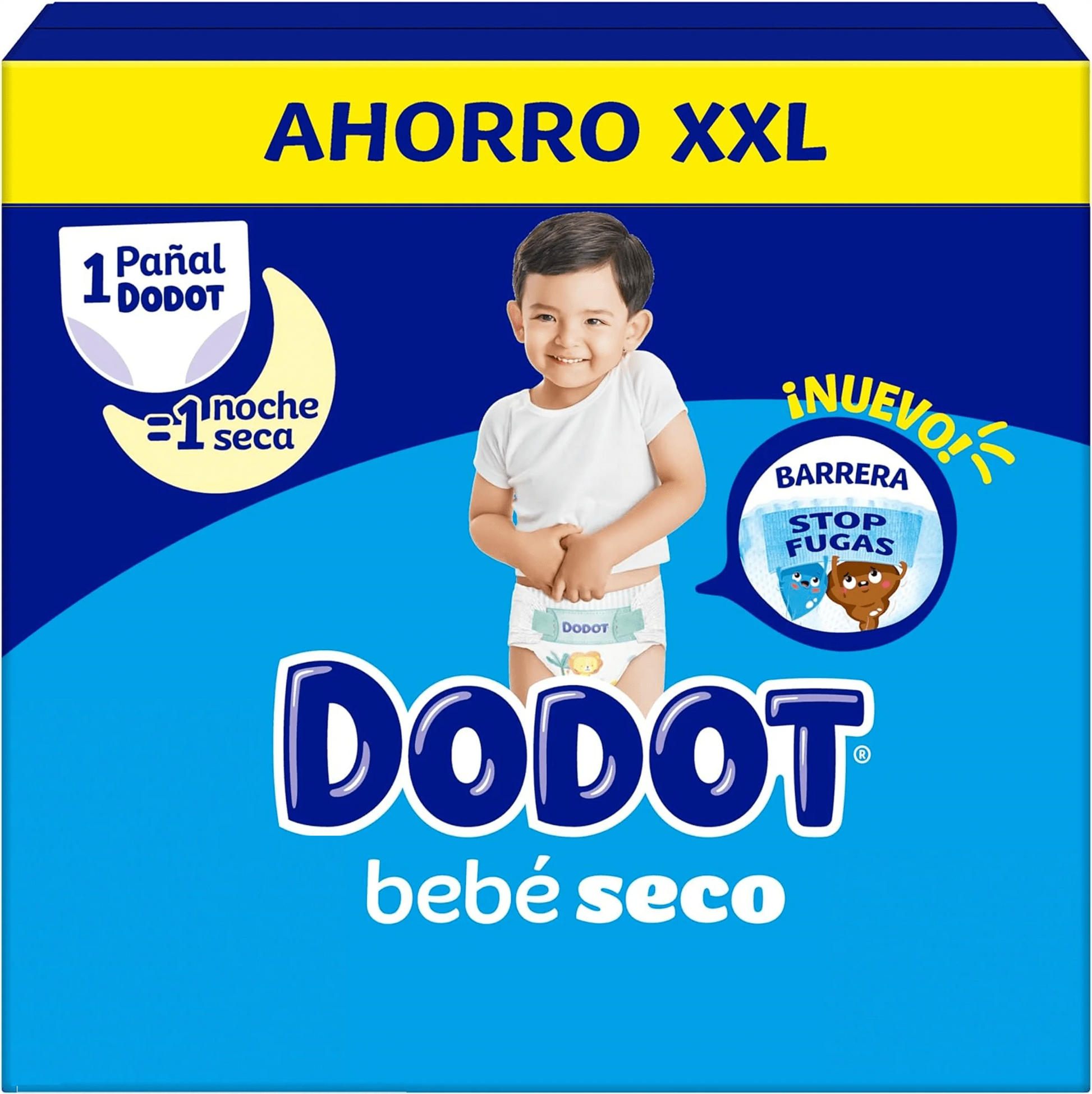 Dodot Bebé Seco, Formato XXL, Tallas 3 a 7. Pañales Bebé con Triple Sistema de Protección Antifugas, Nº 1 Ultra Seco, T…