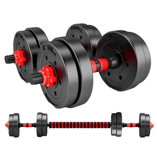 Juego De Mancuernas Ajustables Multifuncionales 3 En 1, Ajustables Con Asa Opcional, Barra Recta, Para Flexiones, 10 Kg…