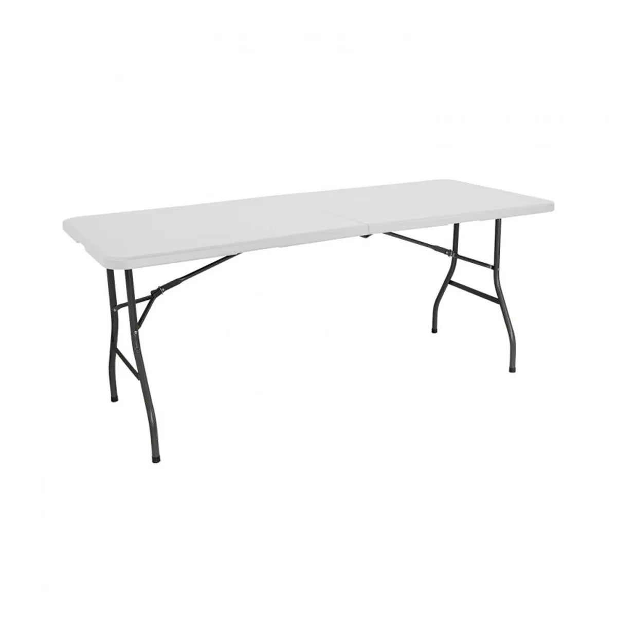Mesa Plegable Resina Reforzada Nyana Home 180x74x74cm | Camping, Jardín y Eventos | Acero y Pies Antideslizantes | Carg…