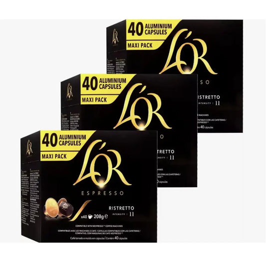 Ristretto L'Or Cápsulas de Café Ristreto embalagem 120 unidades