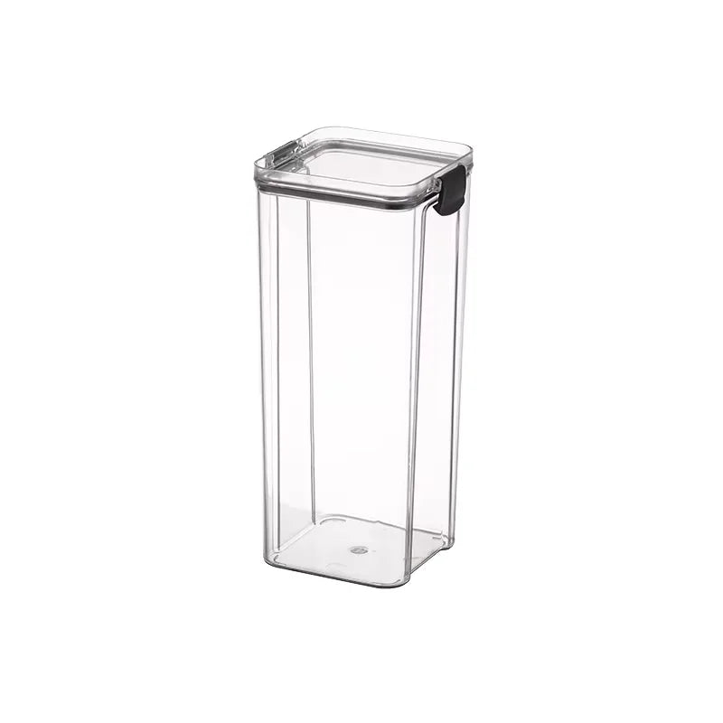 Different Capacity 460/1800ML Clear Square Sealed Cans Airtight Kitchen Transparent Food Container Storage Box Plastic With L