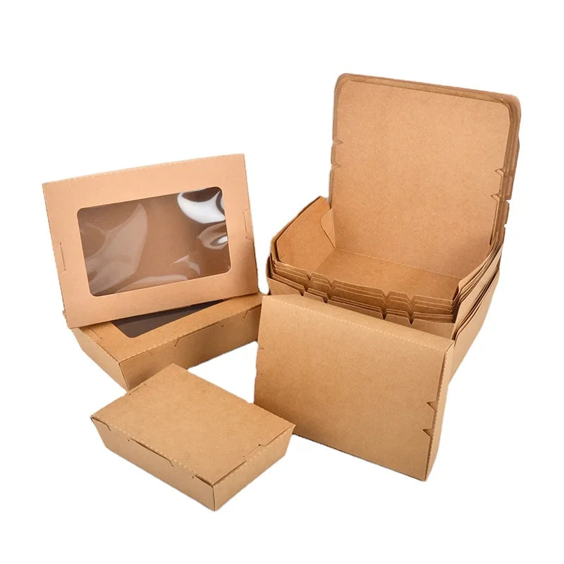 Senang 900 Eco-friendly Disposable Kraft Matt Lamination French Fries Chicken Wing Burger Sushi Chewing Gum Sugar Paper Boxes
