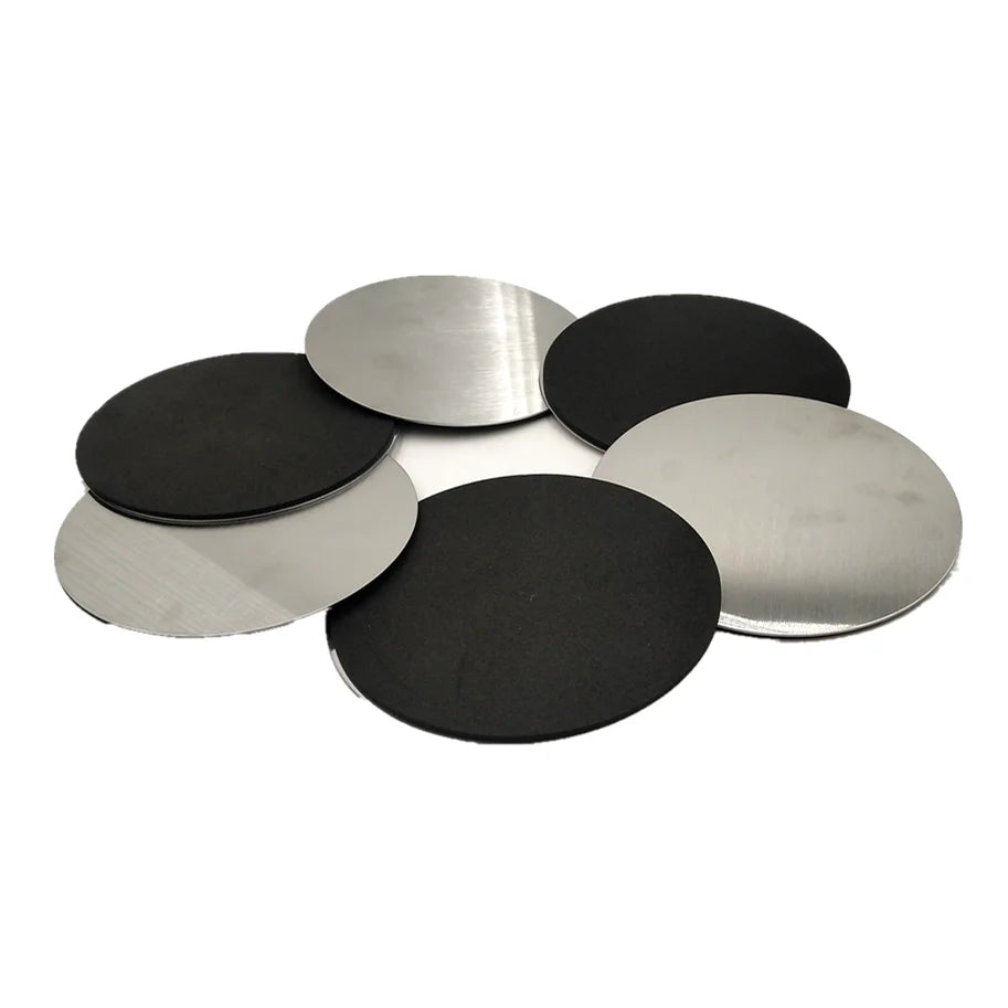 Hot Sale Classic Round Stainless Steel Coaster with EVA backing Hot Sale metal Coaster with Metal Holder