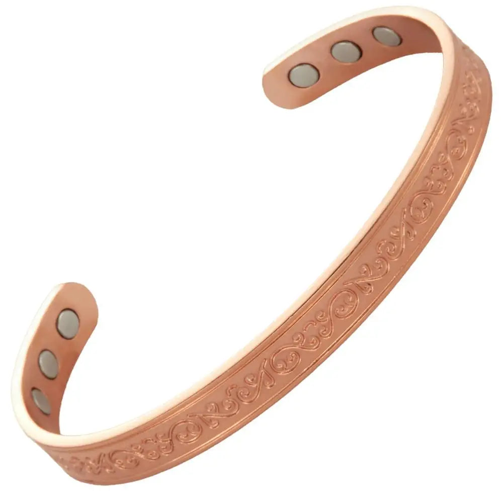 Elegant Fashion Copper Magnetic Therapy Cuff Bracelets Arthritis Pain Relief Bangles Jewelry