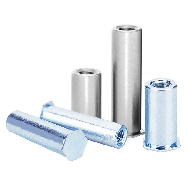 Zinc Plated Carbon Steel Waterproof BSO M4 Threaded Blind Hex Flat Head Self Clinching Standoff for Metal Sheet