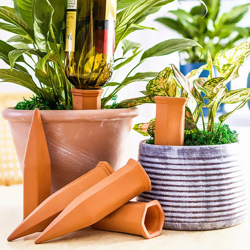 Self-Watering Terracotta Automatic Planter Irrigation Spikes Garden Planting Ceramic Clay Self-Watering Spikes