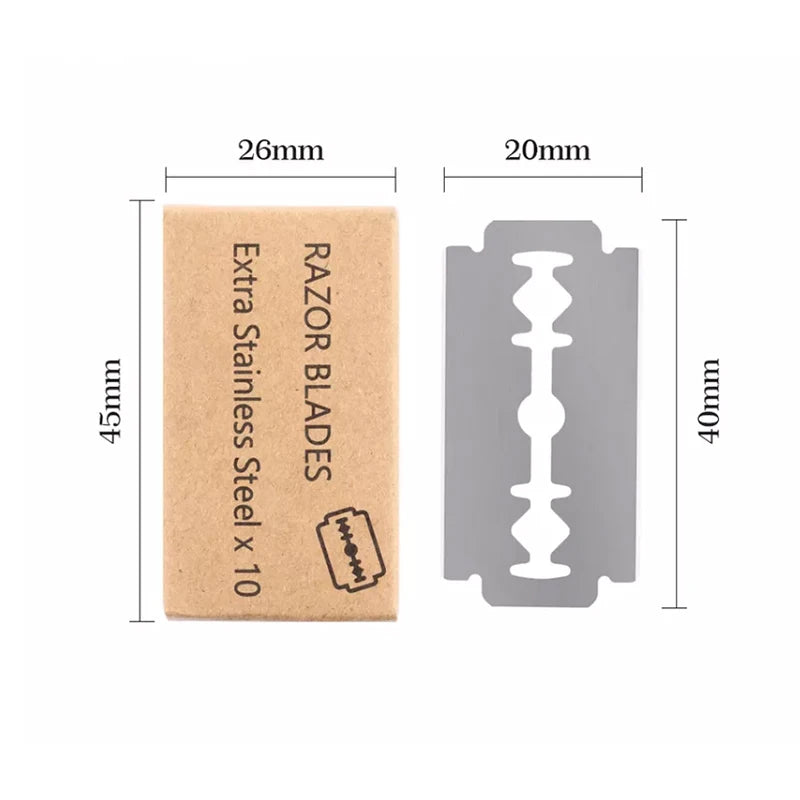 High Quality LIYI Brand Stainless Steel Reusable Double-Edge Razor Blades Model LY013 Unisex Barber Use for Body & Face Shavi