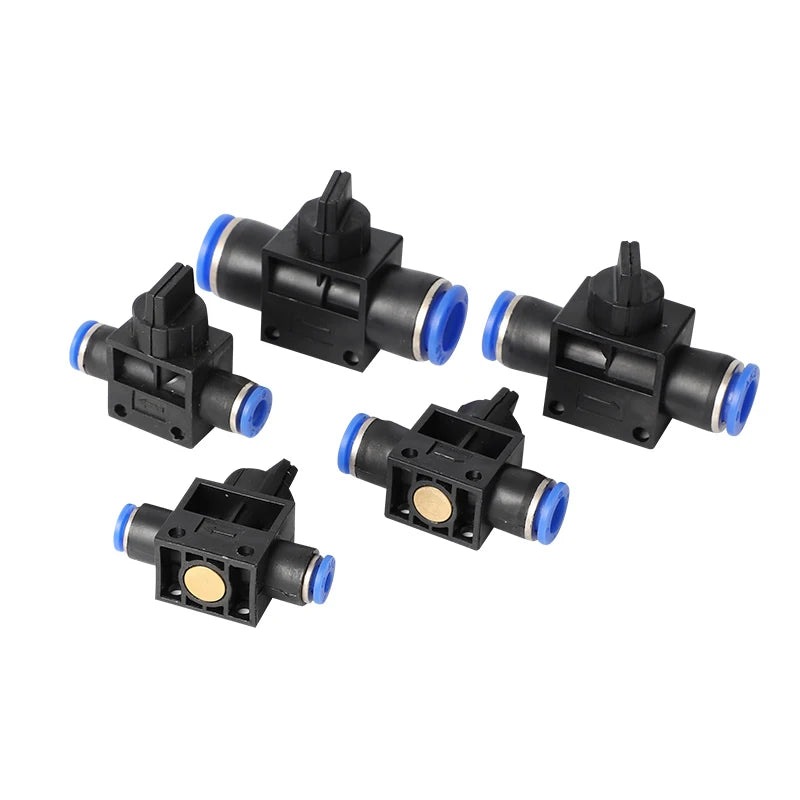 HVFF Series Plastic Gas Hose Connector 4mm-12mm Manual Speed Controller Vacuum Release Hand Valve Gas Flow Regulating OEM Mei