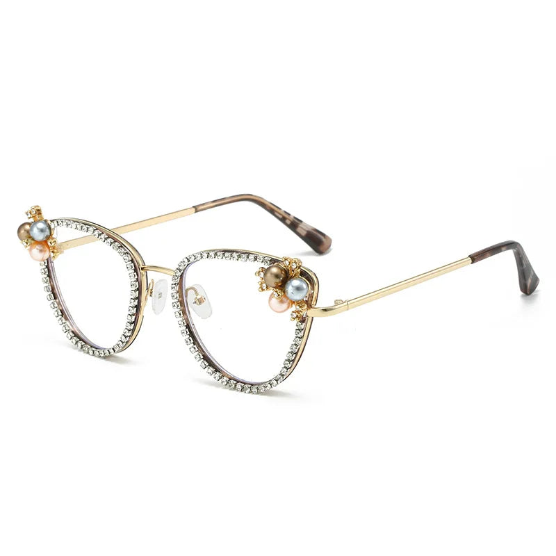 Diamond-encrusted New Fashion Metal Sunglasses High-grade Polarized Sunglasses Ins Wind Shade Sunscreen Sunglasses