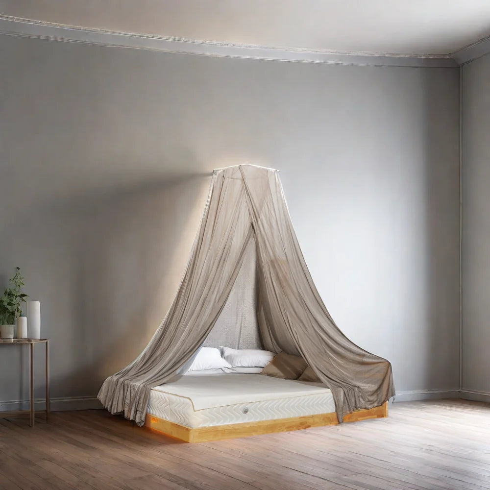 Silver Fiber Mesh Mosquito Net EMF Protection Radiation Reducing Bed Canopy