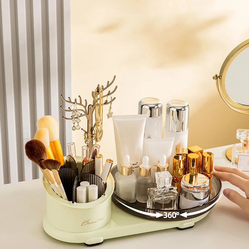 R8372 Desk Cosmetic Storage Bin Makeup Organizer Box Storage Racks