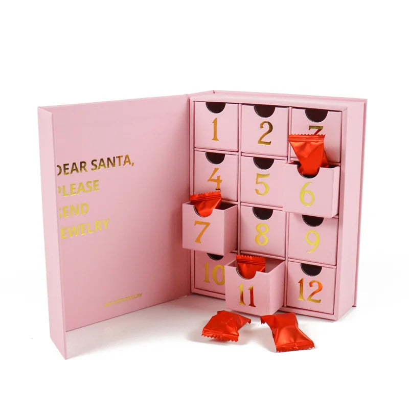 Small Gift Carton Idea Box Private Brand Food Grade Packaging for Advent Calendar Macaron Chocolate Paper Boxes