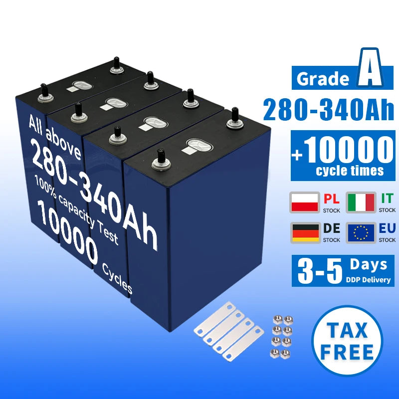 3.2V 100Ah 200Ah 280Ah 300Ah 314Ah 320Ah 340Ah 628Ah Lifepo4 Battery Cells EV LFP 280k MB31 MB30 Prismatic Lithium Ion Batter