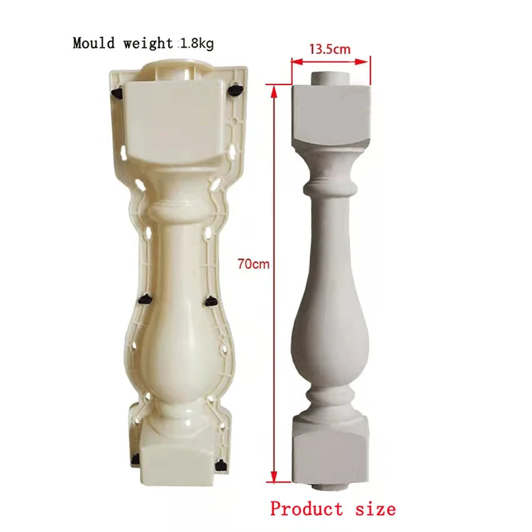 New Design Cement Baluster Mold Concrete Plastic for Balcony Column