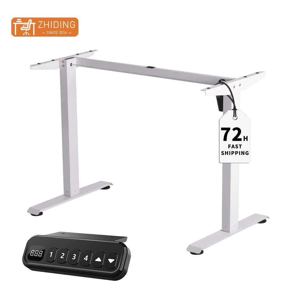 In Stock Single Motor Stand up Electronic Standing Desk Frame Electric Desk Height Adjustable Desk Electric