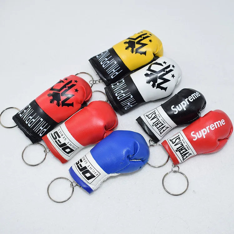Boxing Mittens Key Pendant Leather Keychain Mittens Pendant Boxing Lobster Clasp Men and Women Car Keychain Gift