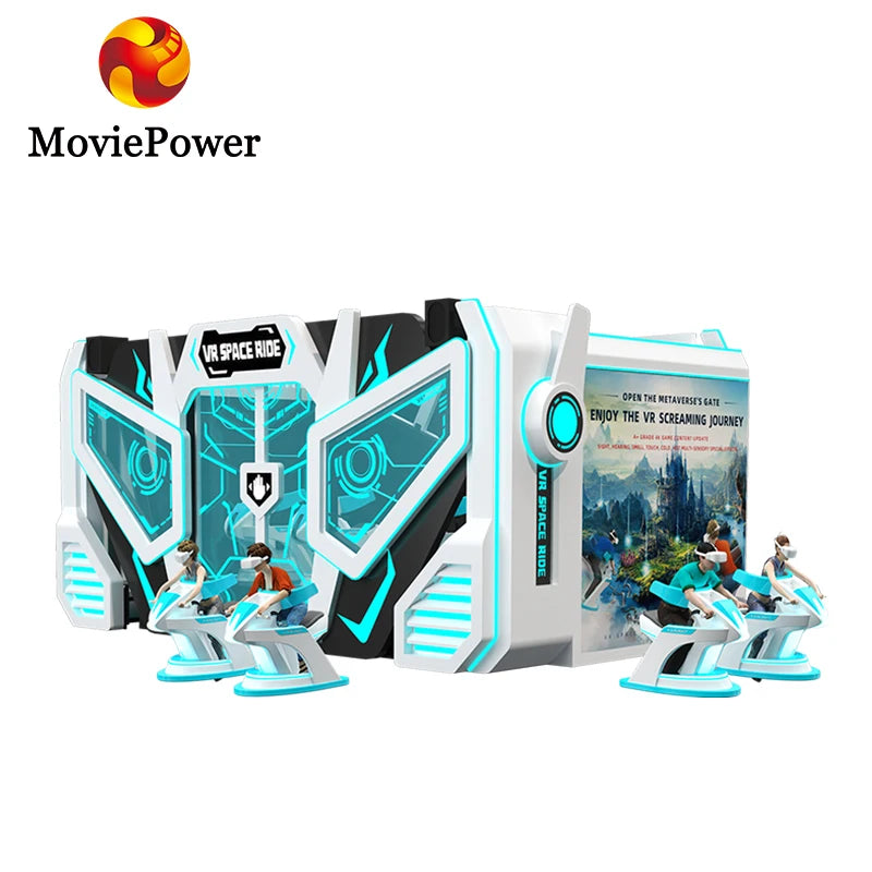 4-Player Fiberglass Indoor Virtual Reality Machine 6Dof Motion Platform VR Chair Coin Operated AR/MR Equipment 8 Games for