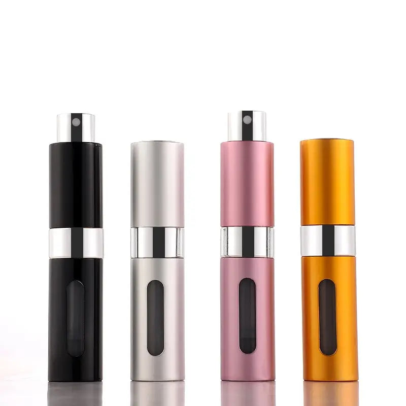 Wholesale Travel Perfume Dispensing Bottle 8ml Spin-On Aluminum Bottom Automatic Refill Atomizer Empty Perfume Spray Bottles