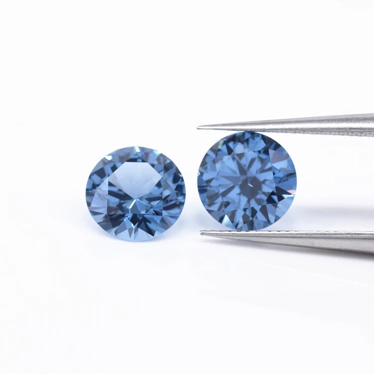 High Quality Loose Gemstone Lab Grown Spinel Synthetic  Blue Spinel 120# Round Brilliant Cut Spinel Stone for Jewelry