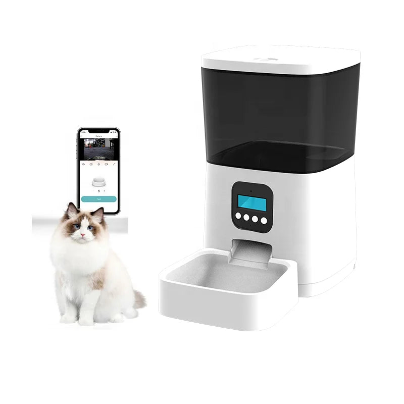 New Trend Pet Accessories Automatic Dog Cat Bowl 6L Pet Food Dispenser Time Setting Smart Pet Feeder