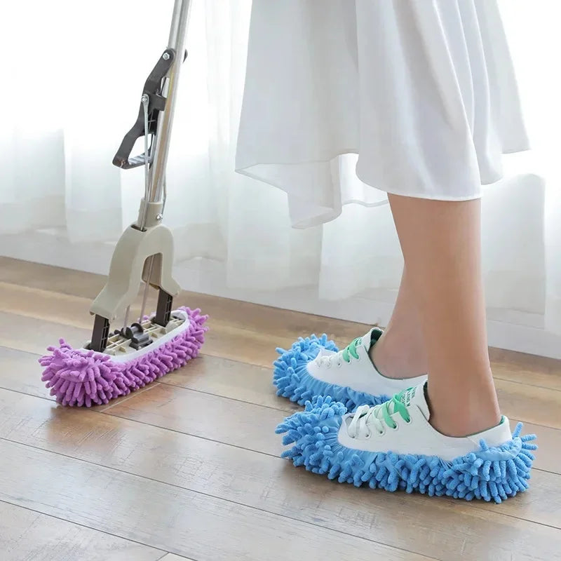 Dust Cleaning Slippers Shoes Lazy Mopping Shoes Home Bathroom Floor Cleaning Micro Fiber Cleaning Shoes
