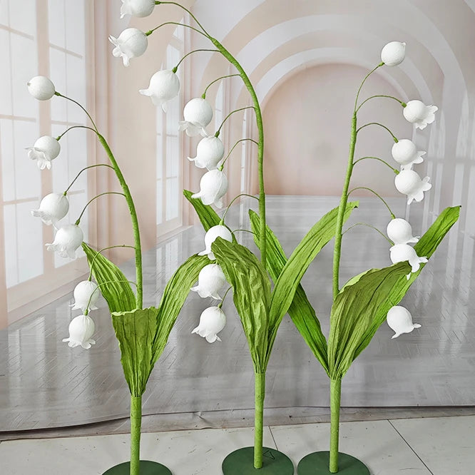 A178 Artificial Flowers Lily of the Valley Wedding Decoration Paper Giant Flowers for Decoration Wedding Three-Piece Set Gard