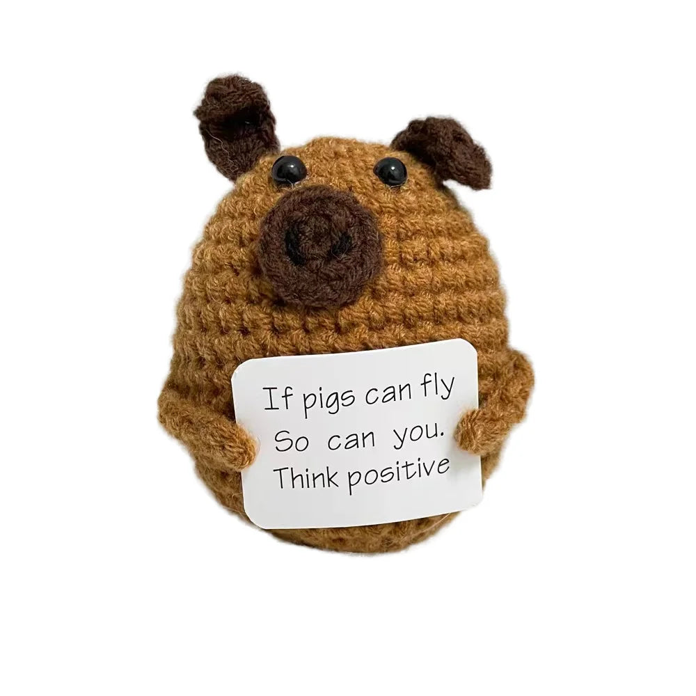 2024 Hot Selling Toplin 100% Wool Knitted Positive Pig Potato Doll New Style Crochet Novelty Gift