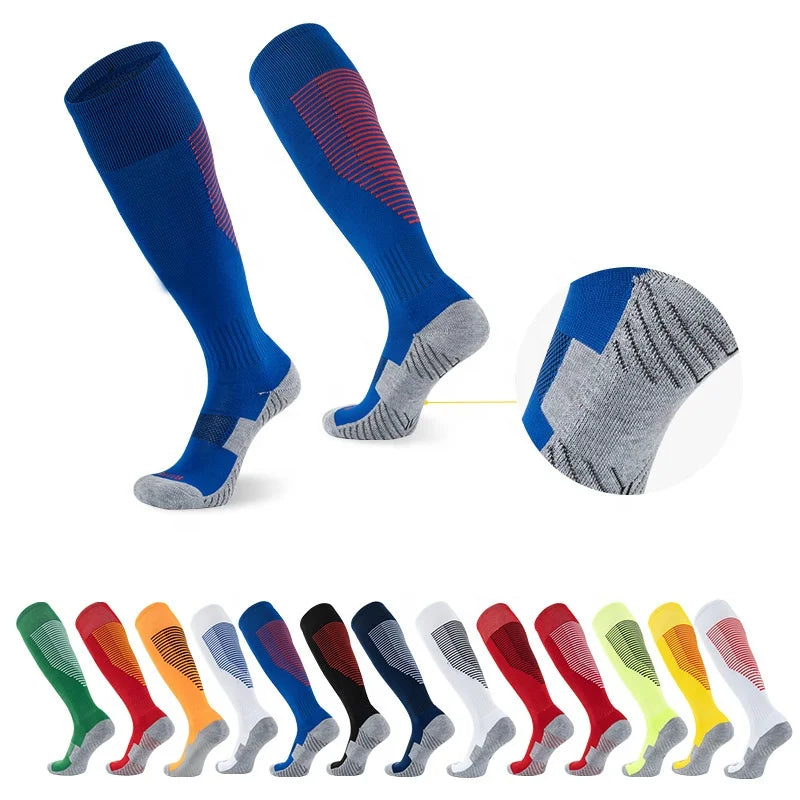 Wholesale Padded Terry Long Football Player Socks Sports Baseball Soccer Socks for Kids Adult Men