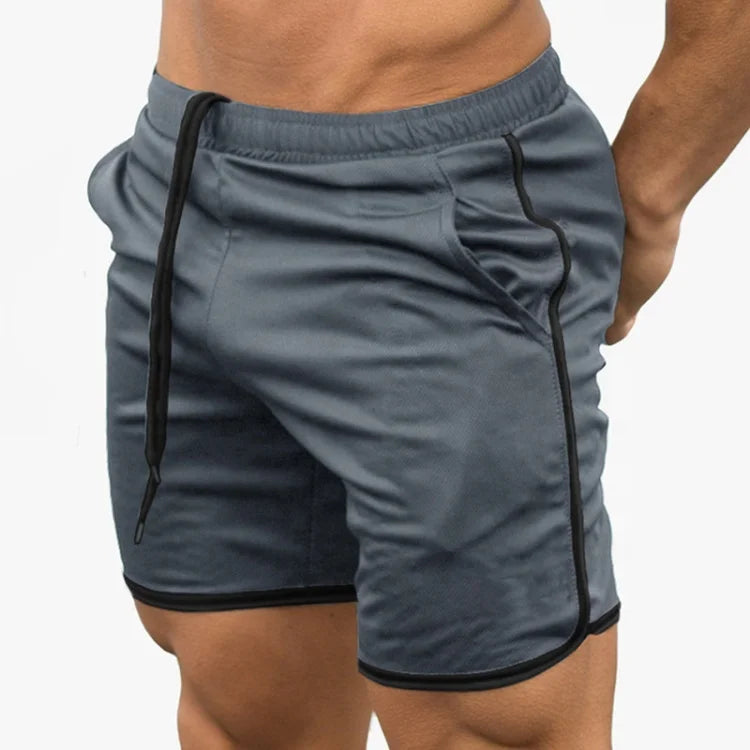 Lanyu Men's Summer Running Basketball Shorts Solid Pattern Polyester Gym Sports Workout Pants Beach Shorts with Patchwork Des