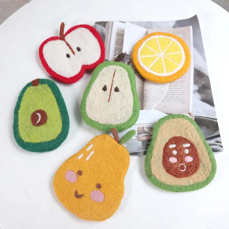 Hot Selling Modern Design Felt Fruit Coasters Desk Decorative Mats & Pads for Dining Table(Fruit Coaster)