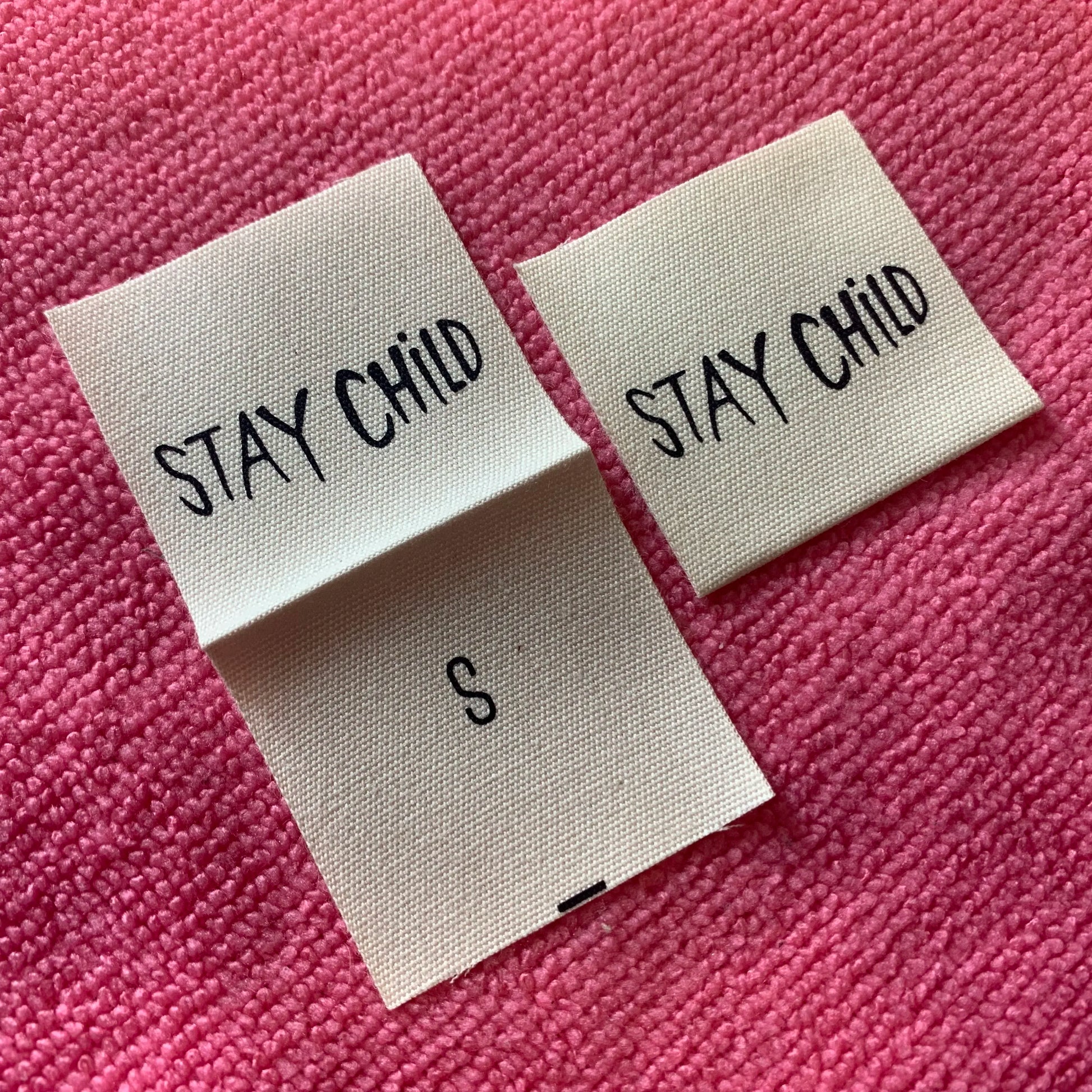Washable Brand Size Organic Cotton Fabric Labelnewest Design Comfortable Cotton Size Tag for Collar