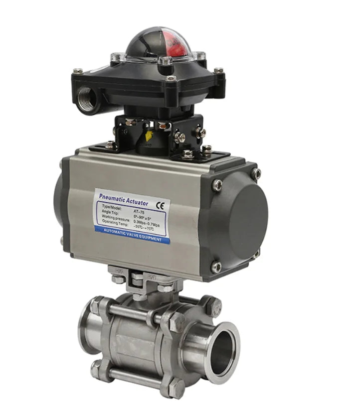 KF ISO Vacuum Stainless Steel SS304 SS316 Pneumatic Ball Valve