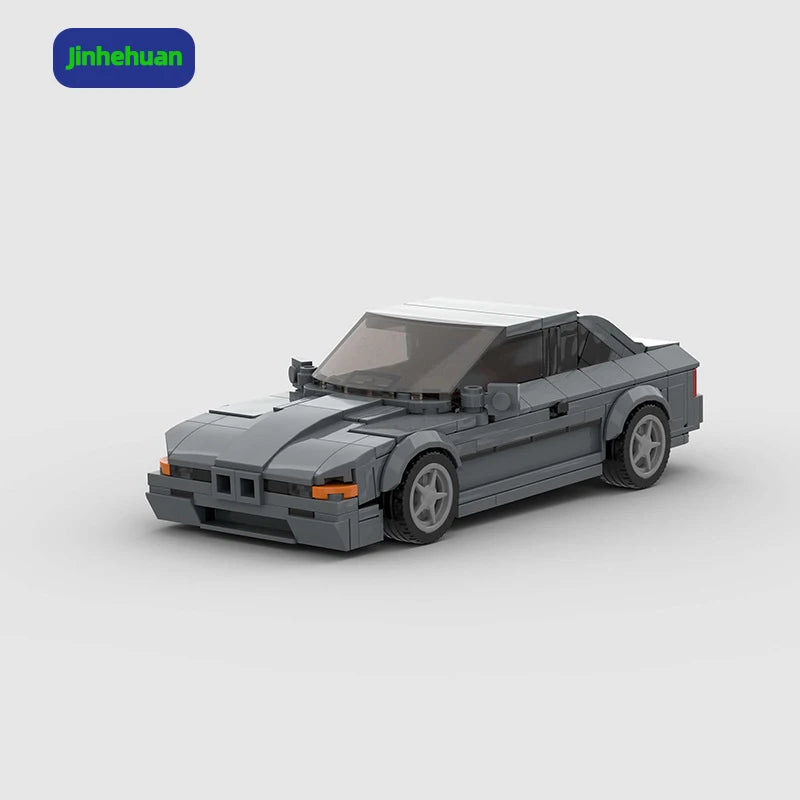 Creative New Moc Mini Adult Building Blocks Grey Sport Car Moc Bricks Model Toy for Boys Car Building Block Sets