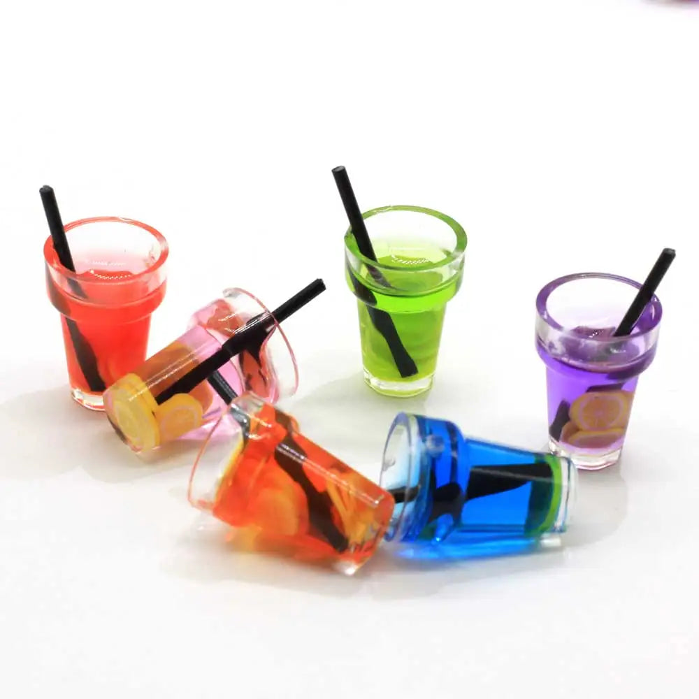 3D Mini Resin Fruit Juice Charms Fit Bracelet Earring Jewelry DIY Accessory Handmade