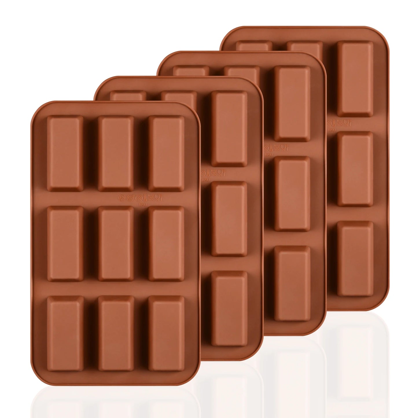 SILIKOLOVE  Customize LFGB OEM Factory Platinum Non-stick BPA-free 9 Cavity Even Rectangular Silicone Chocolate Bar Mold