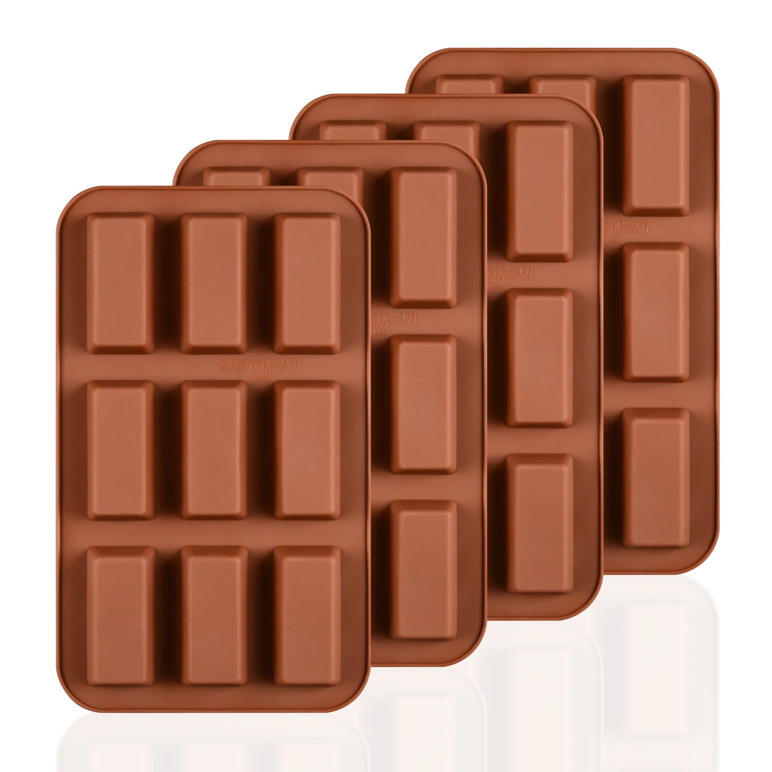 SILIKOLOVE  Customize LFGB OEM Factory Platinum Non-stick BPA-free 9 Cavity Even Rectangular Silicone Chocolate Bar Mold