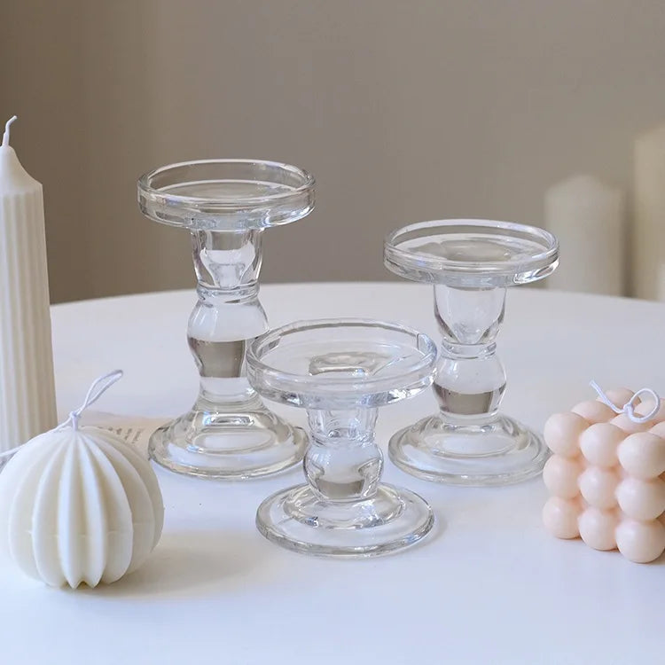 Wholesale Roman Light Luxury French Retro Crystal Glass Candle Holder Cup Multi-Use Candlestick Home&Wedding Decoration