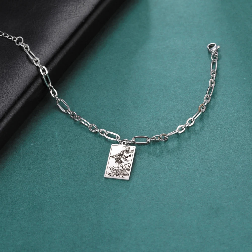 Marking Tarot Cards Bracelet Couple Stainless Steel Bracelet 18K Gold Plating Fashion Jewelry Bracelets