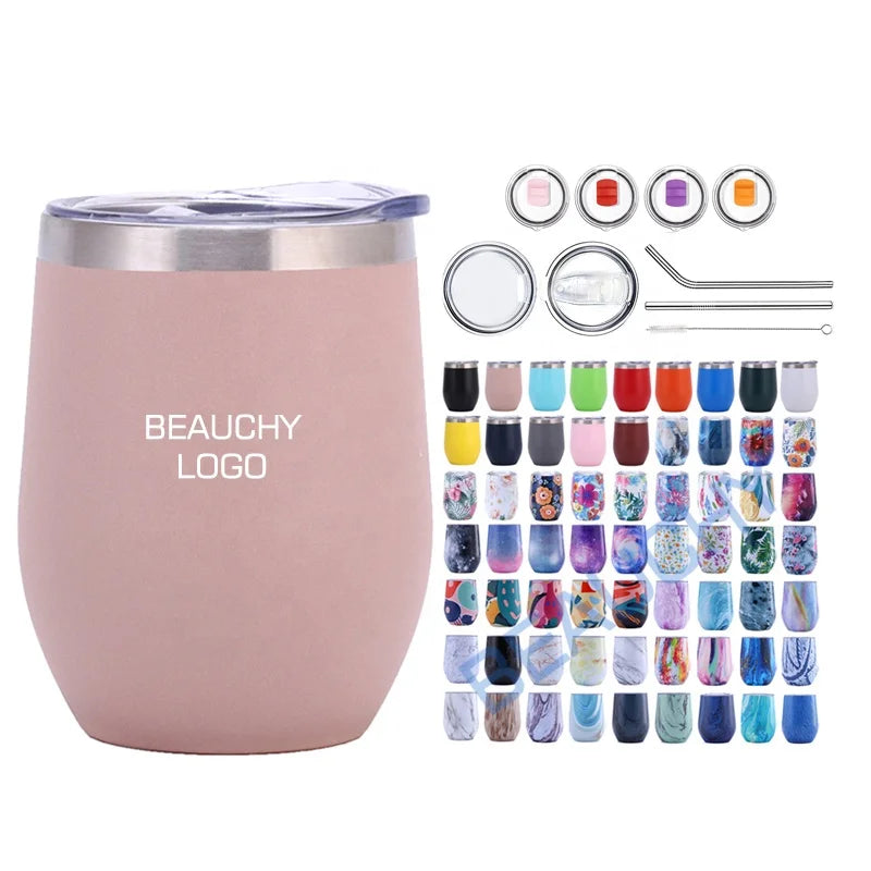 Beauchy 2024 Hot Sale Stainless Steel Tumbler 360ml 12oz Swig Cup Travel Coffee Mug Tumbler for Wholesale